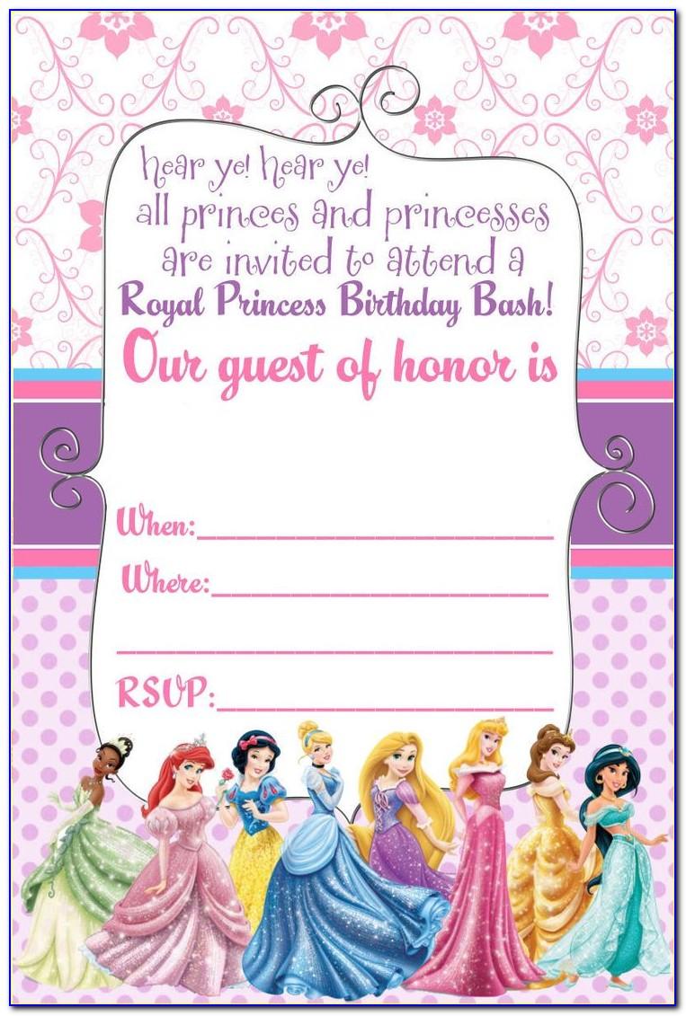 Disney Princess Invitations Free Templates