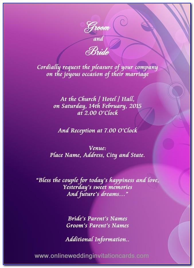 Editable Hindu Wedding Invitation Cards Templates Free Download