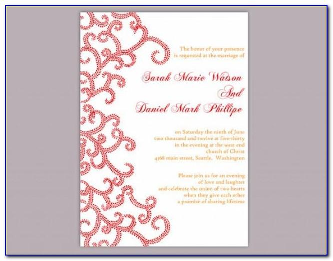 Editable Hindu Wedding Invitation Templates Free Download