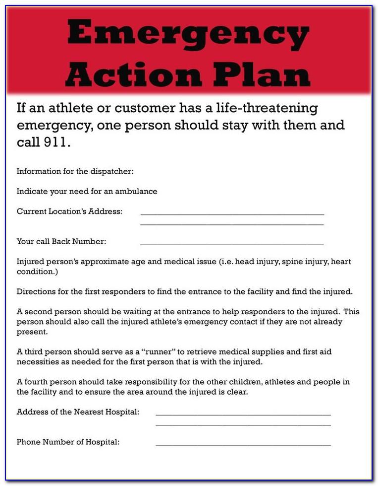 Emergency Action Plan Template For Schools