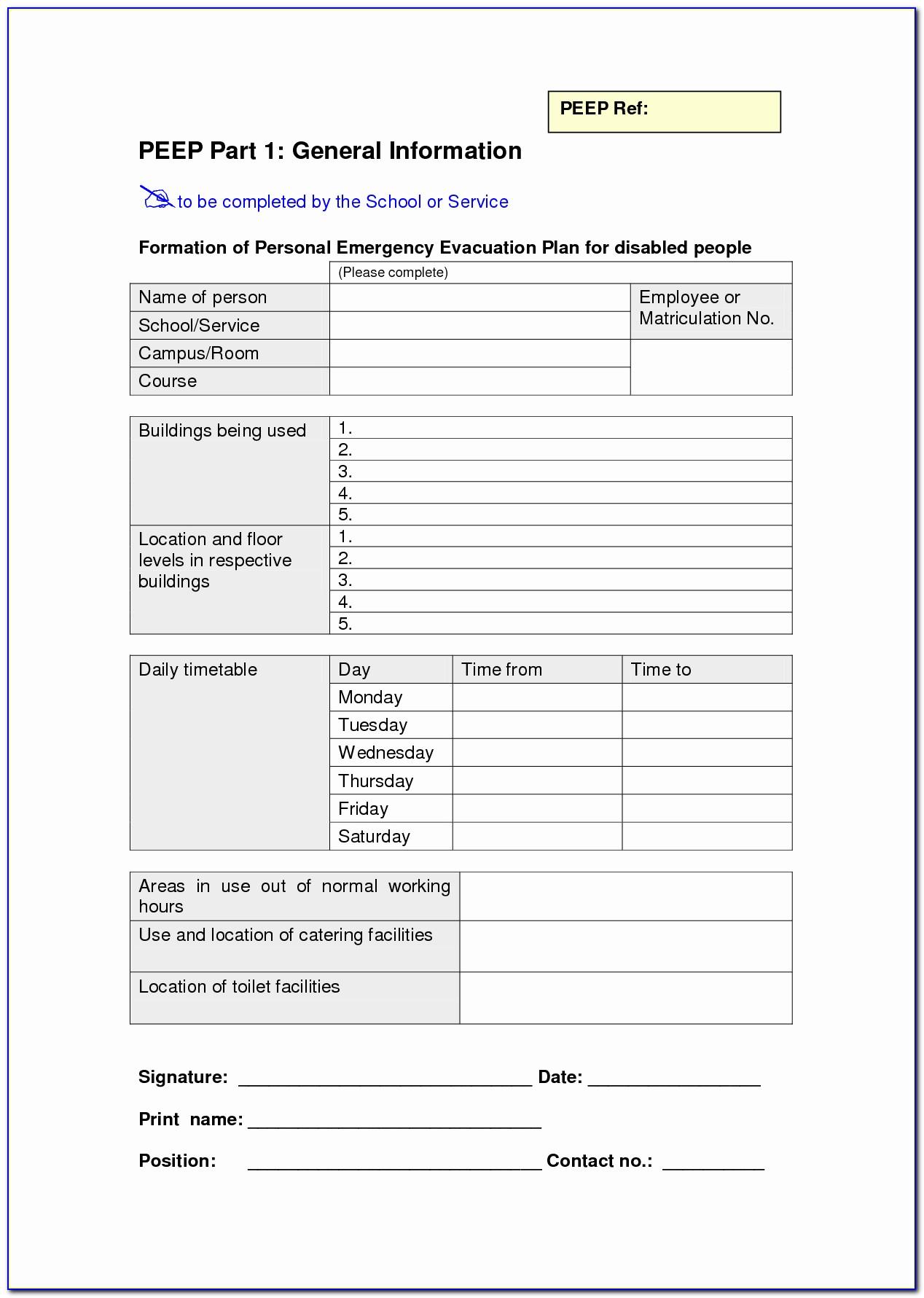 Emergency Operations Plan Template For Schools