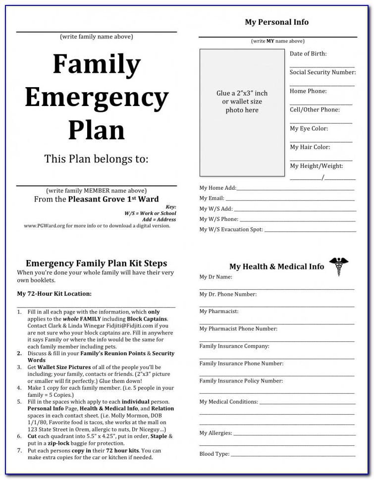 Emergency Response Plan Template For Schools