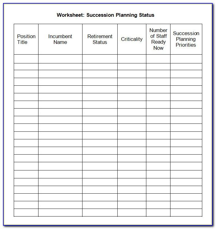 Employee Succession Planning Template Excel