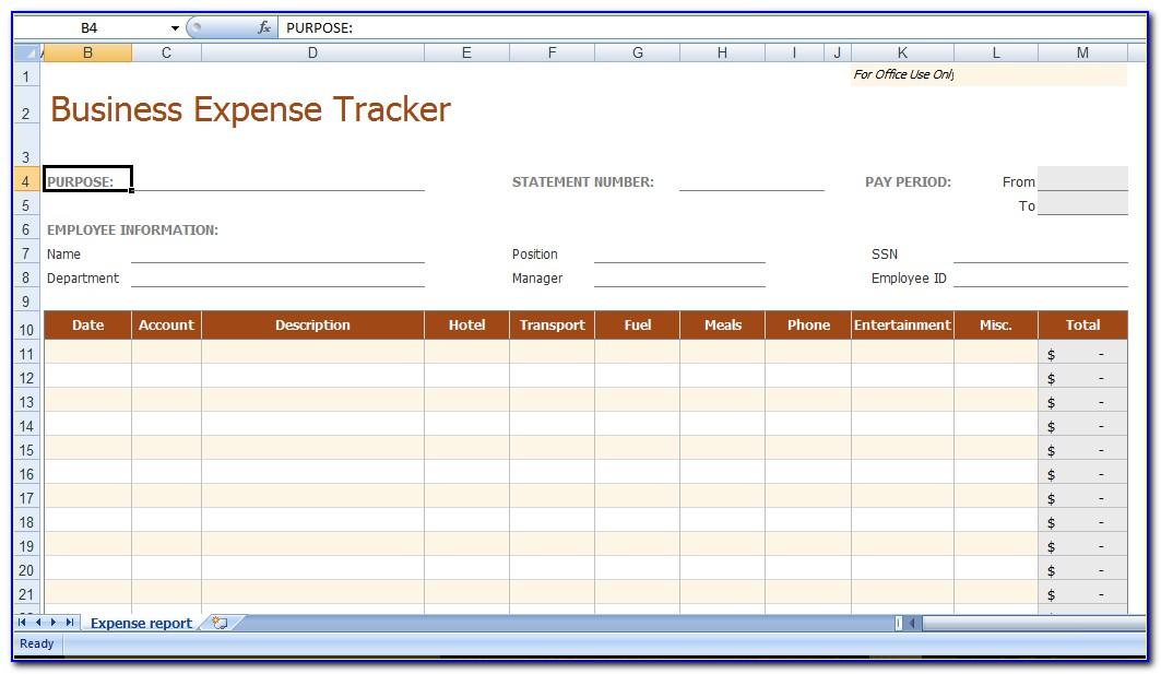 Expenses Tracker Template Excel