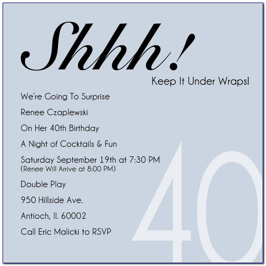 Free 40th Birthday Party Invitation Templates