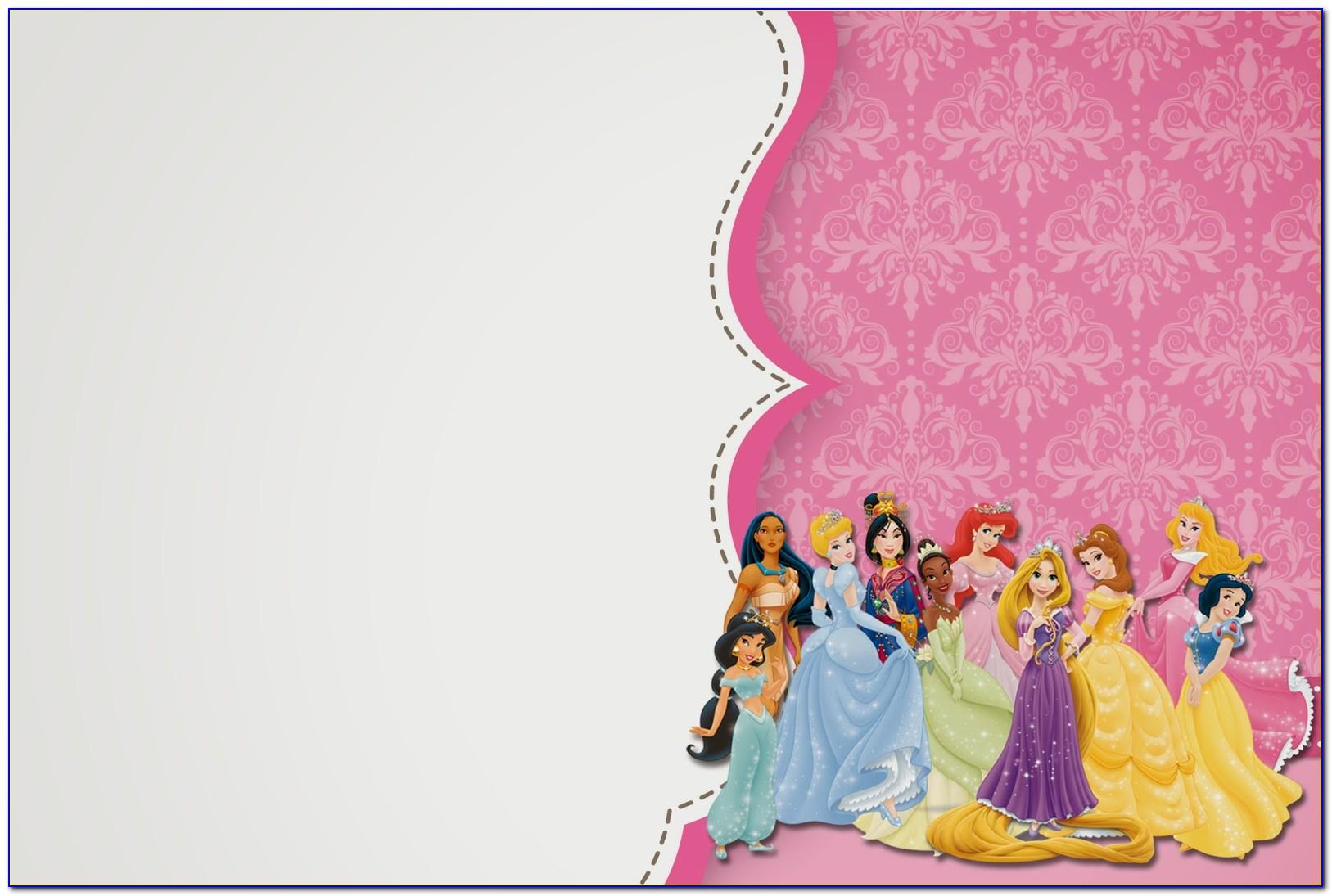 Free Disney Princess Birthday Party Invitation Templates