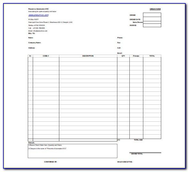 Free Excel Invoice Format Download