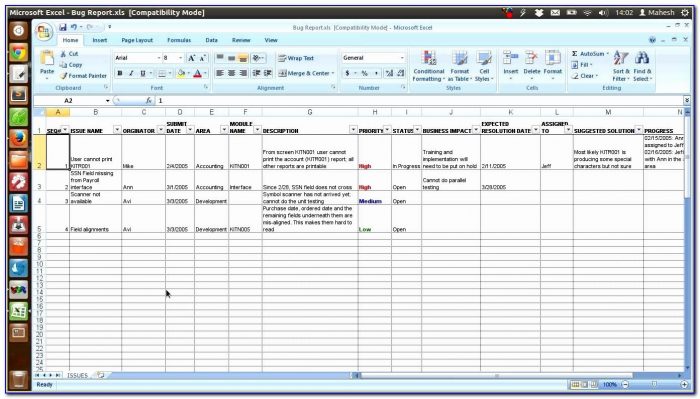 Free Excel Software Test Case And Report Template