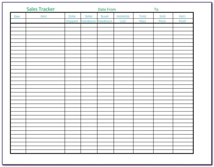 Free Excel Templates Sales Tracking