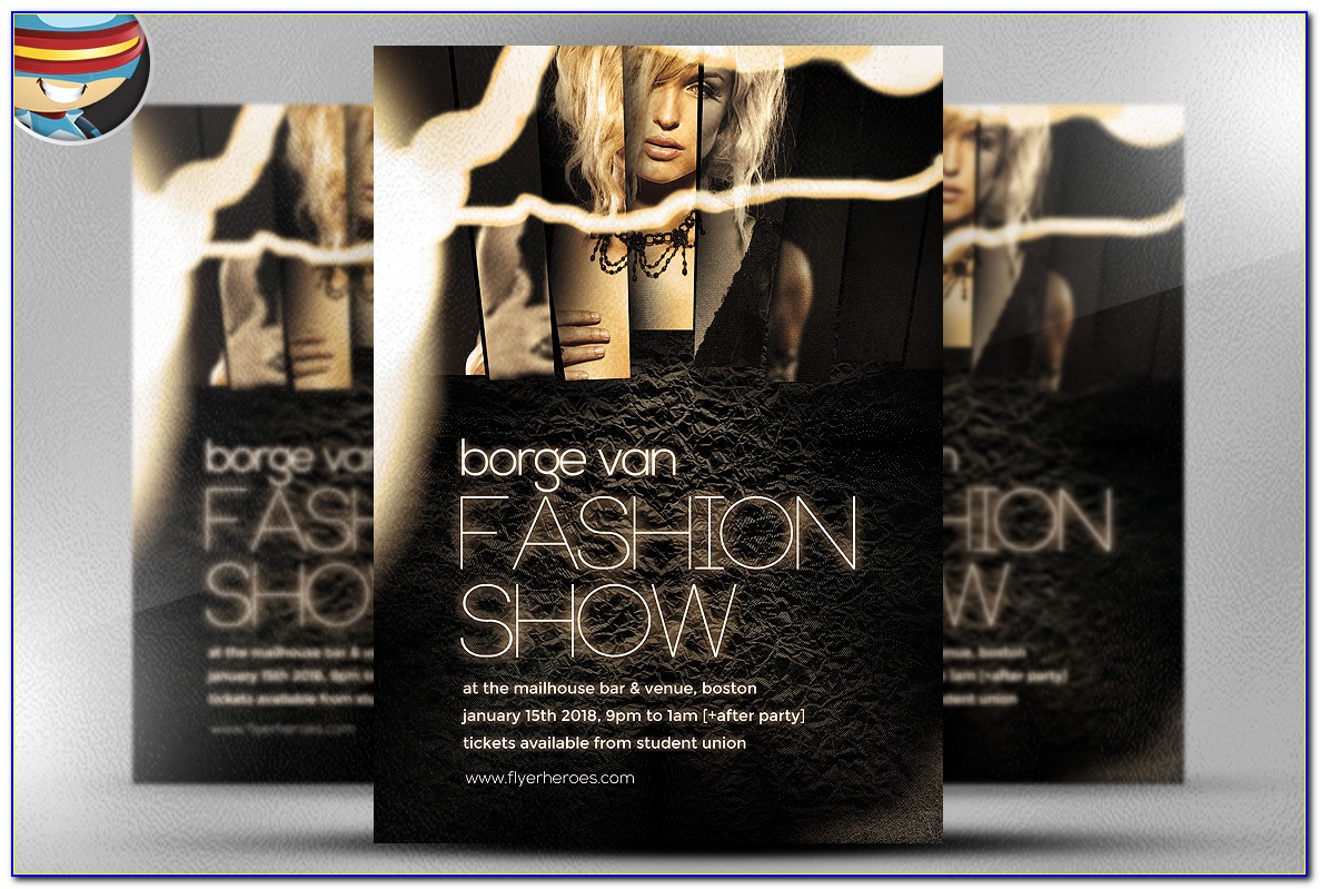 Free Fashion Show Flyer Template Psd