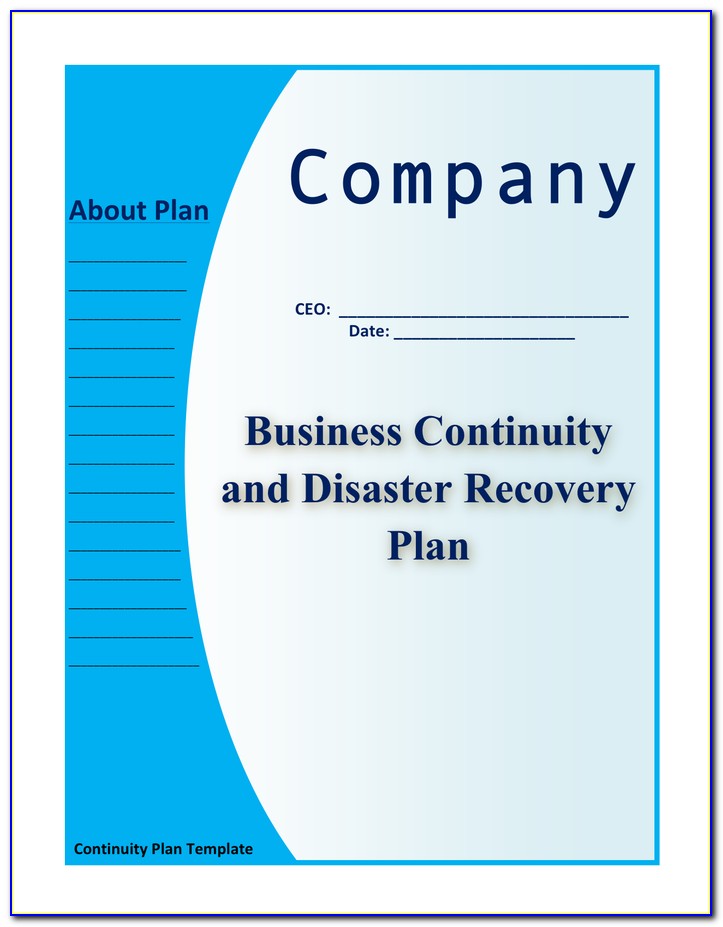 Free Information Technology Disaster Recovery Plan Template