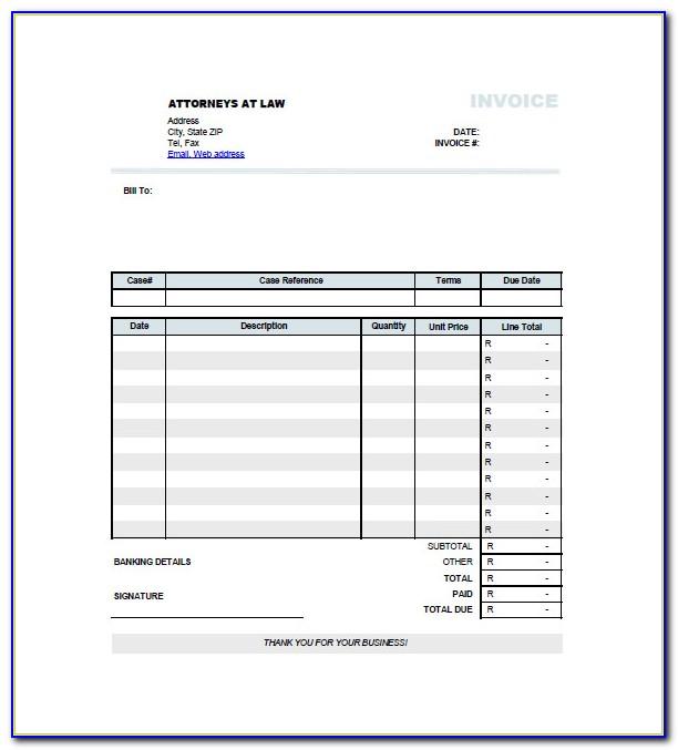 Free Legal Billing Invoice Template