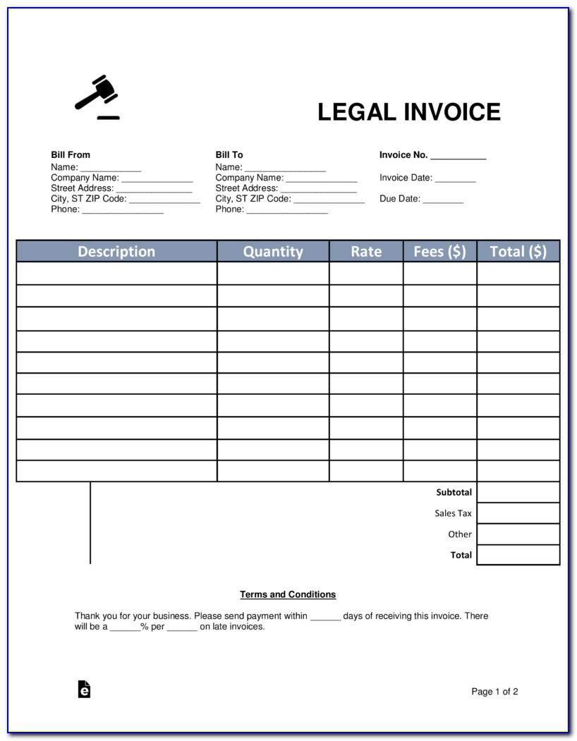 Free Legal Invoice Template