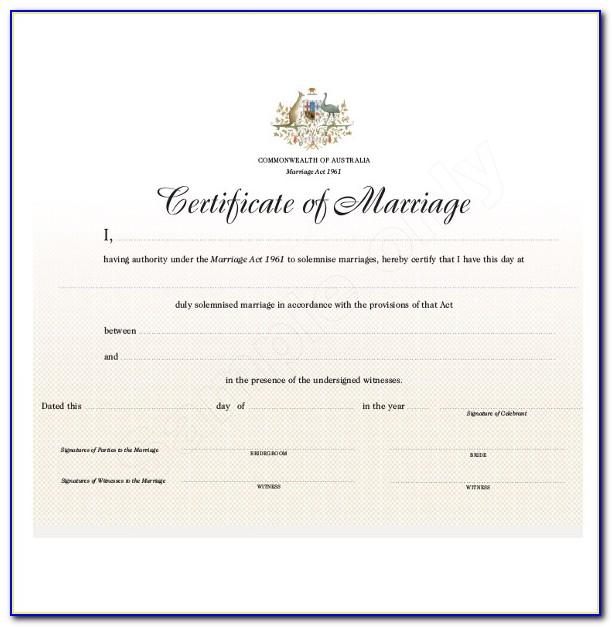 Free Marriage Certificate Template Pdf