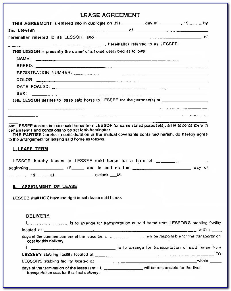Free Rental Agreement Form Template