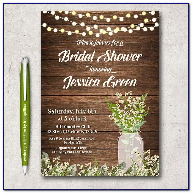 Free Rustic Bridal Shower Invitation Templates