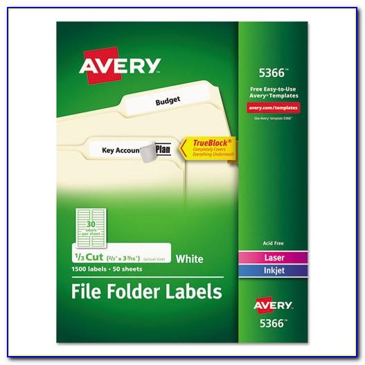 Free Template For Avery 5366 File Folder Labels