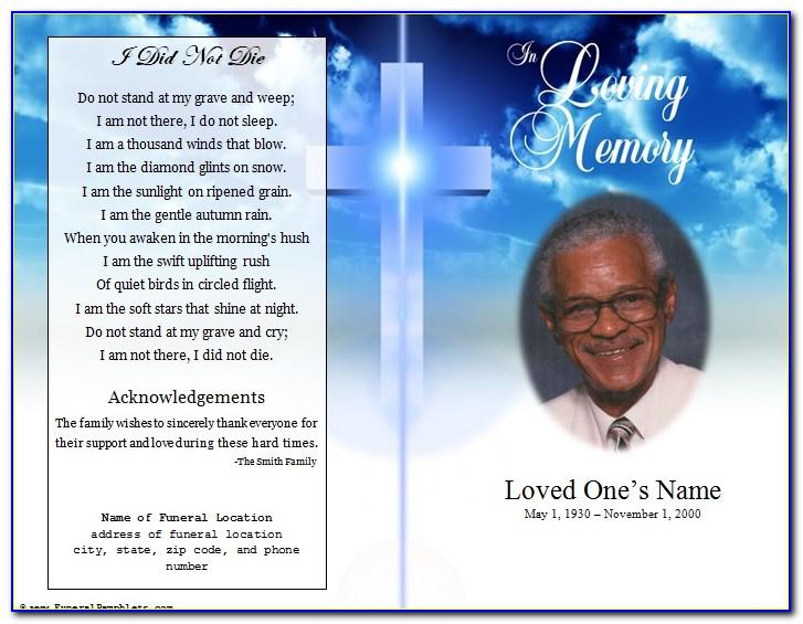 Funeral Order Of Service Booklet Template Free