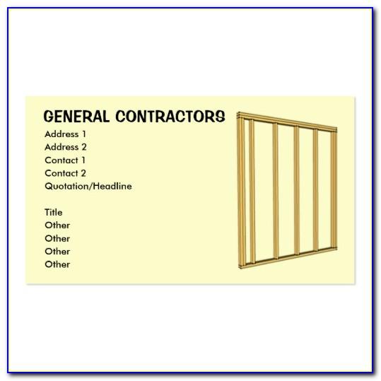 General Contractor Business Card Templates