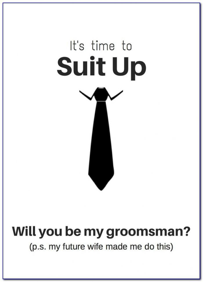 Groomsmen Proposal Card Template