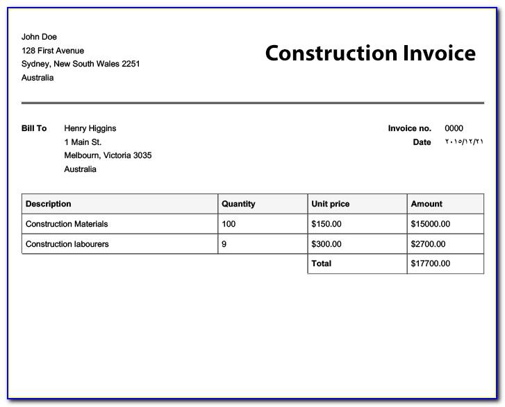 Gst Invoice Format For Builders
