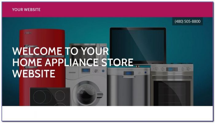Home Appliances Website Template Free Download