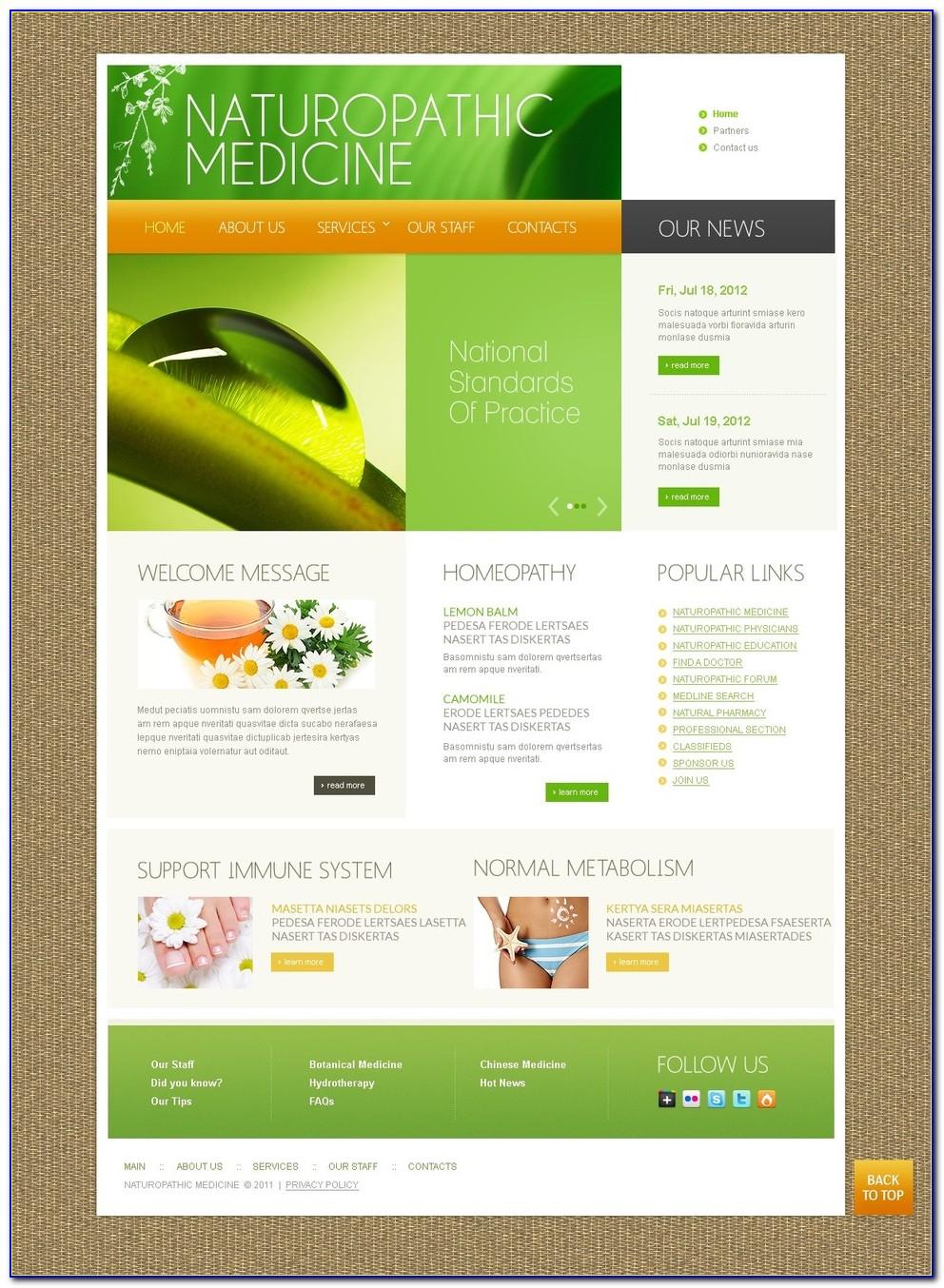 Homeopathy Website Templates Free Download