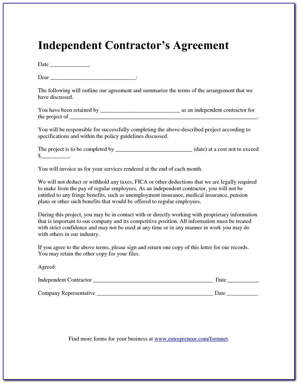 Independent Contractor Agreements California