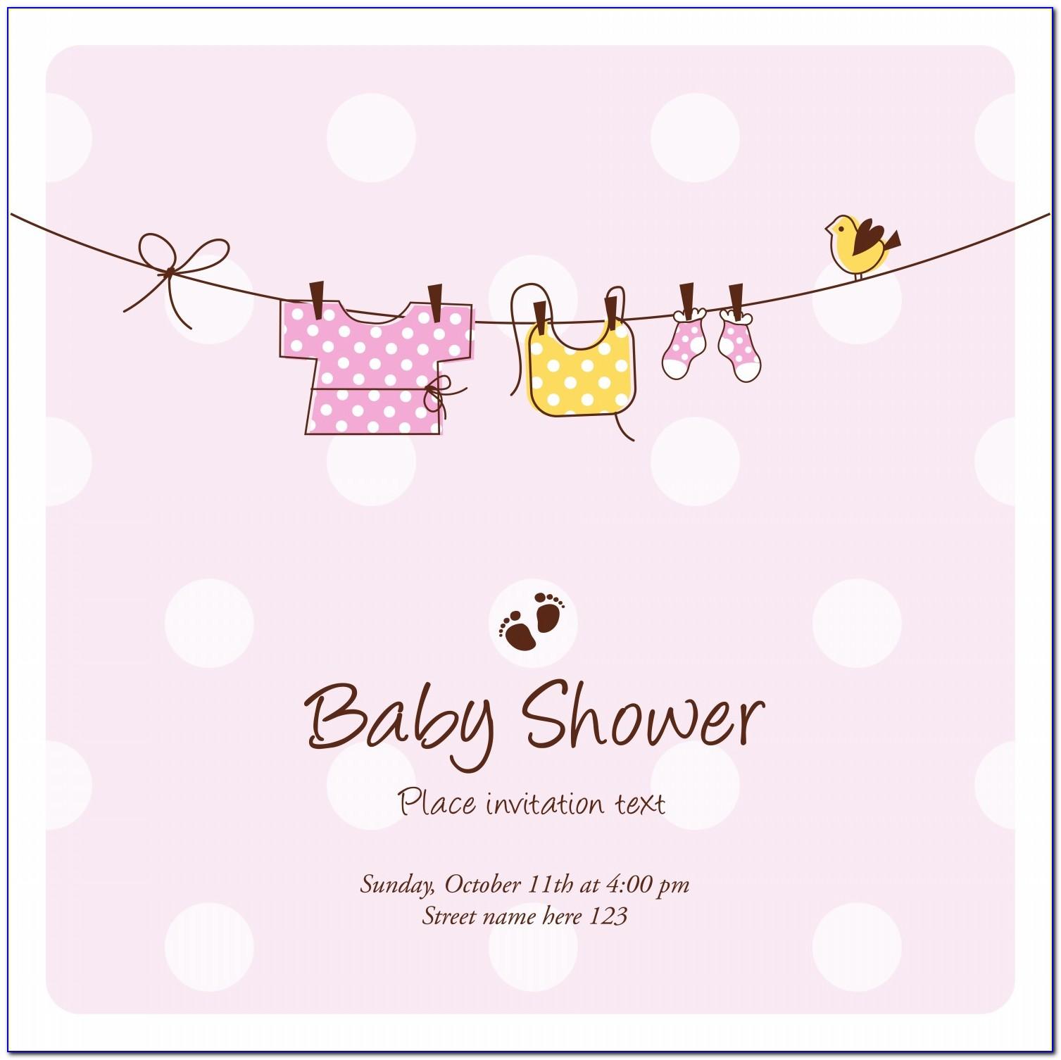 Invitation Card Template For Baby Shower