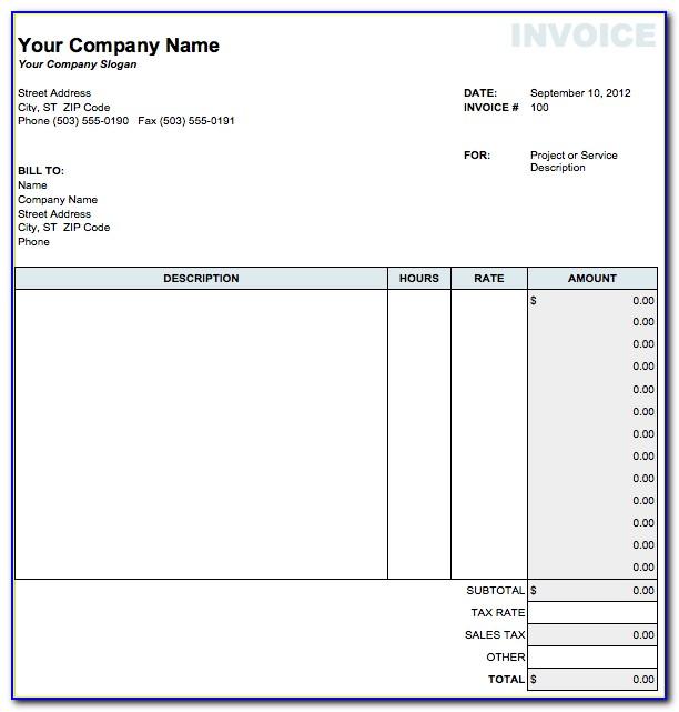 Invoice Template Pages Free Download