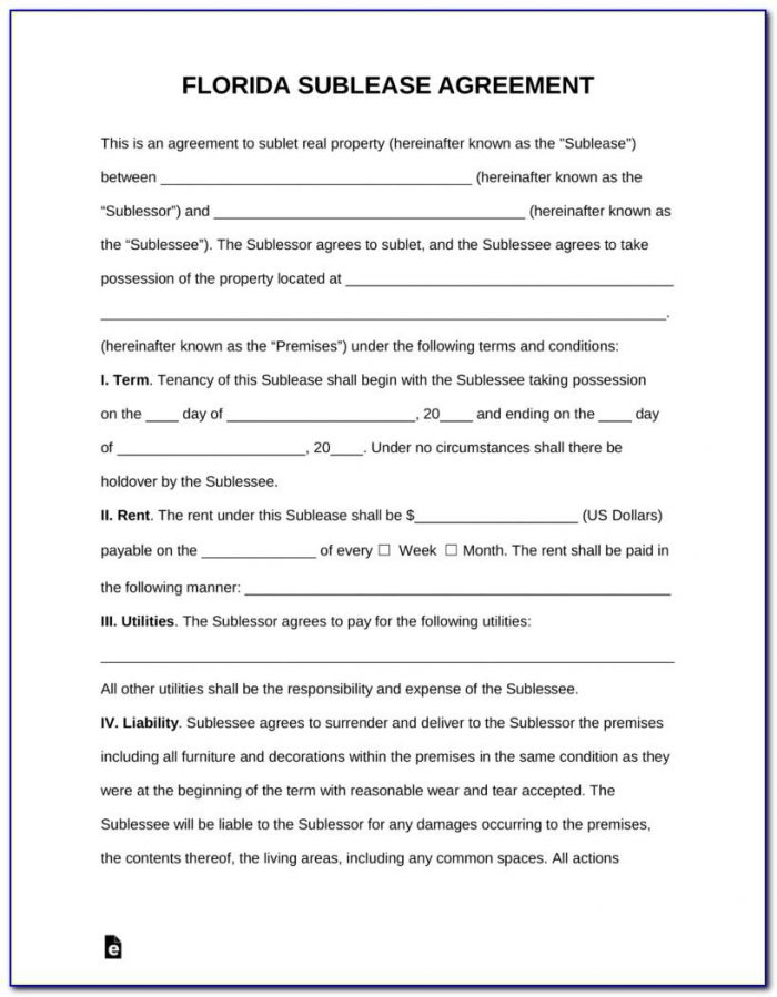 Lease Agreement Florida Form