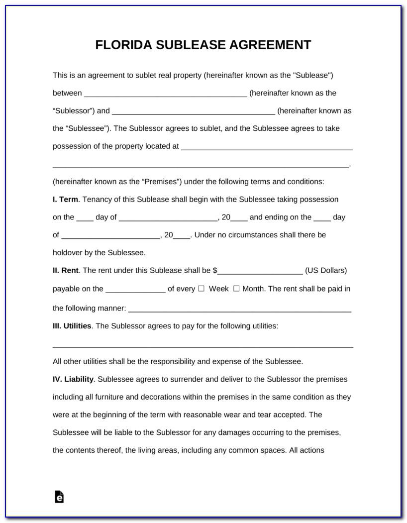 Lease Agreement Florida Form