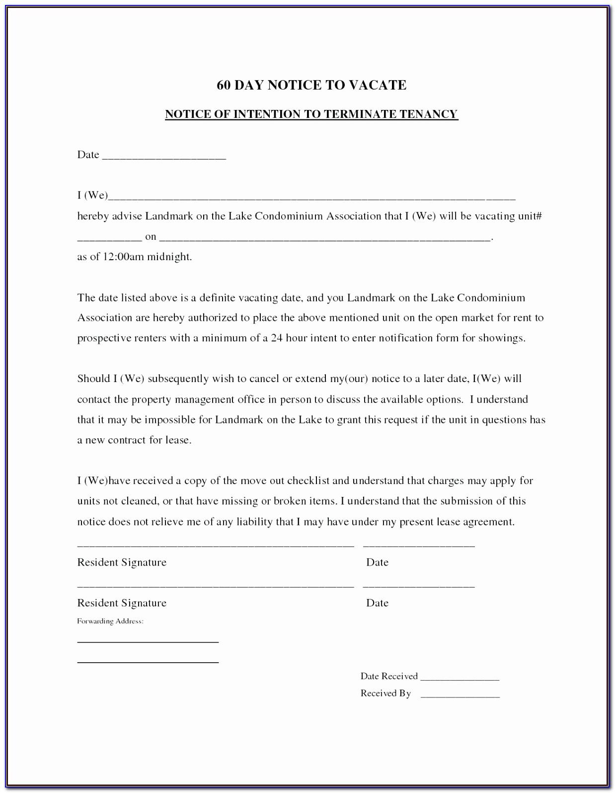 Lodger Eviction Notice Template