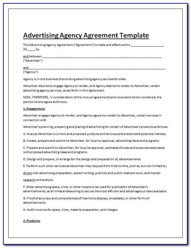 Marketing Agreement Template Word