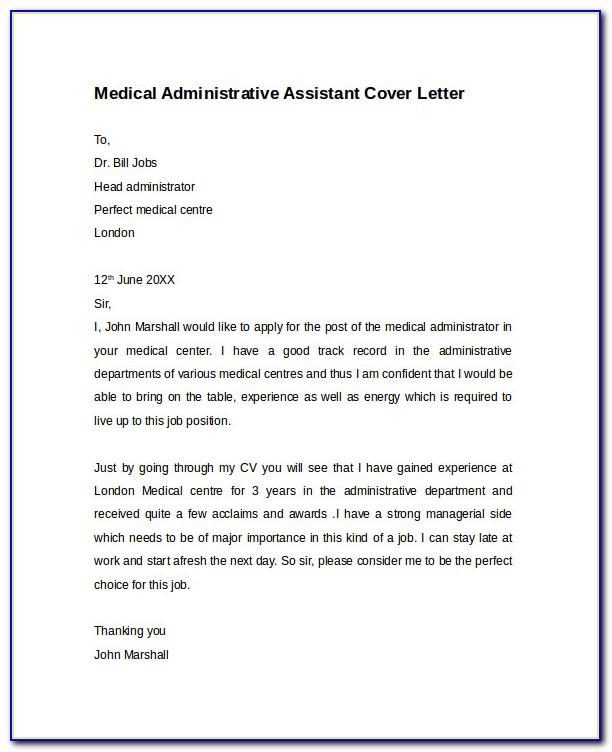 Medical Assistant Cover Letter Templates Free