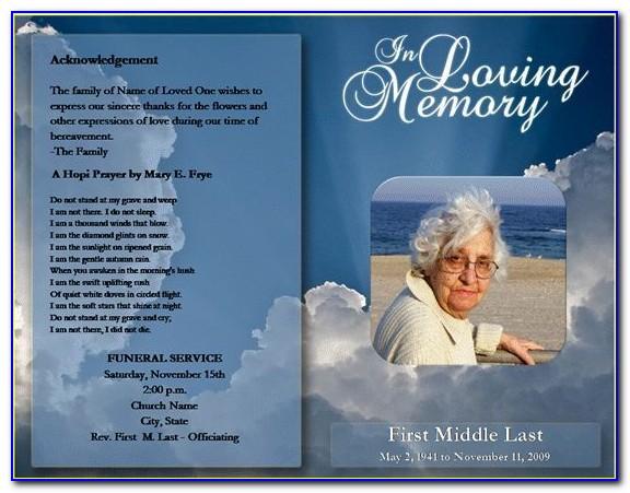 Memorial Service Booklet Template