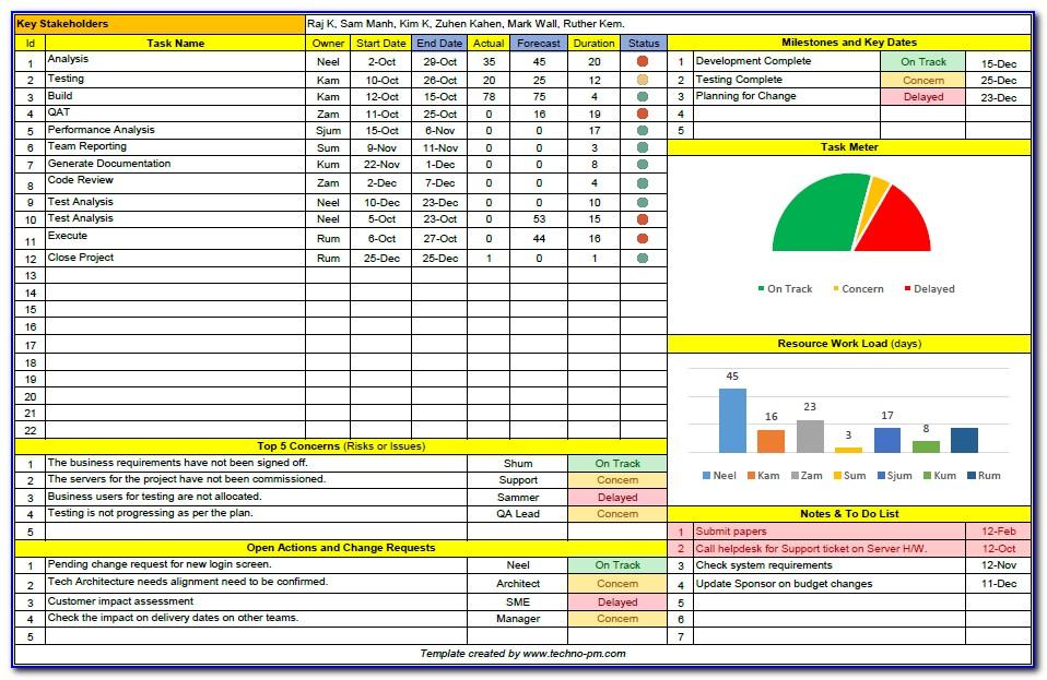 Microsoft Excel Project Management Templates