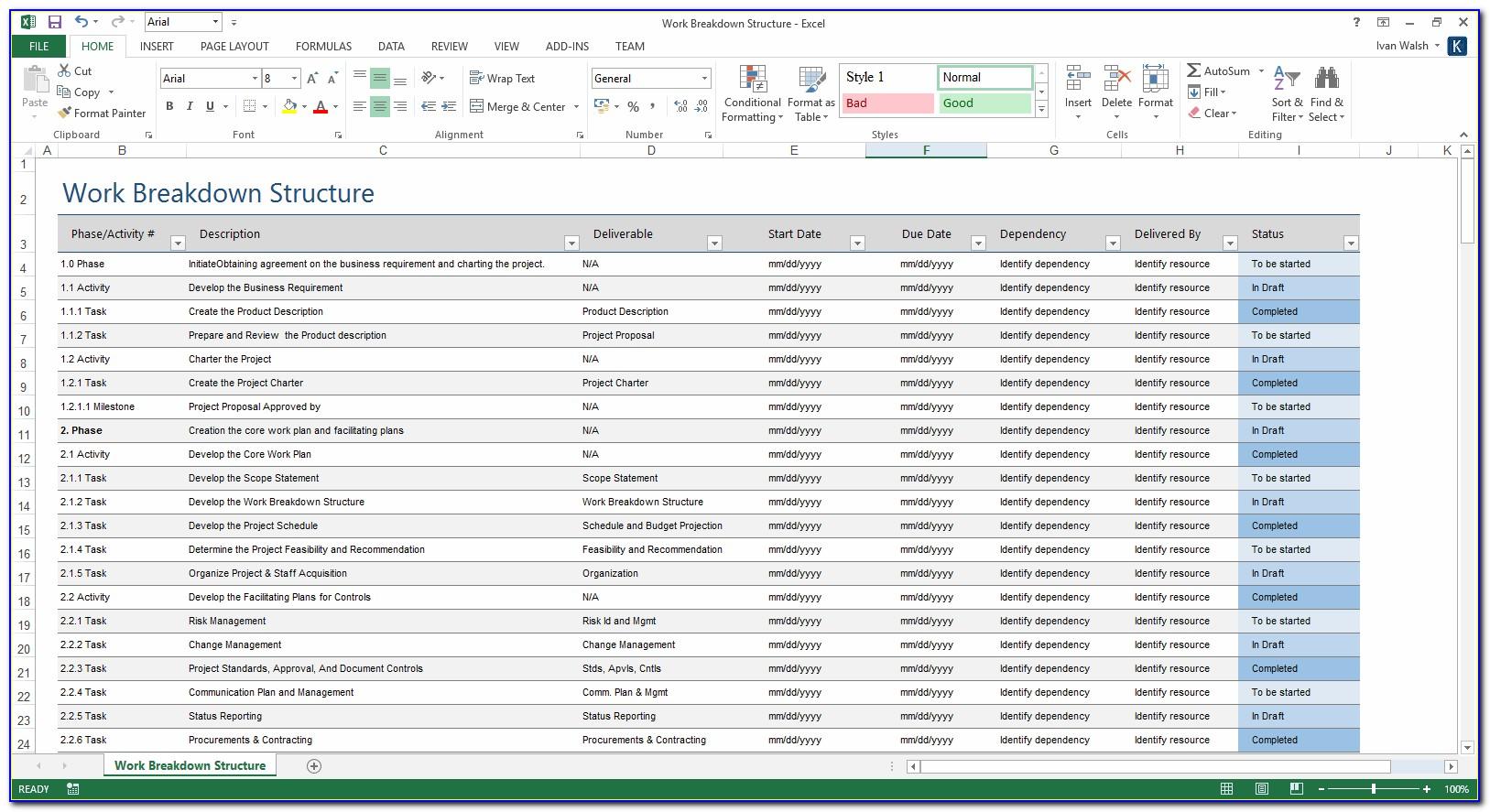 Microsoft Excel Project Plan Templates