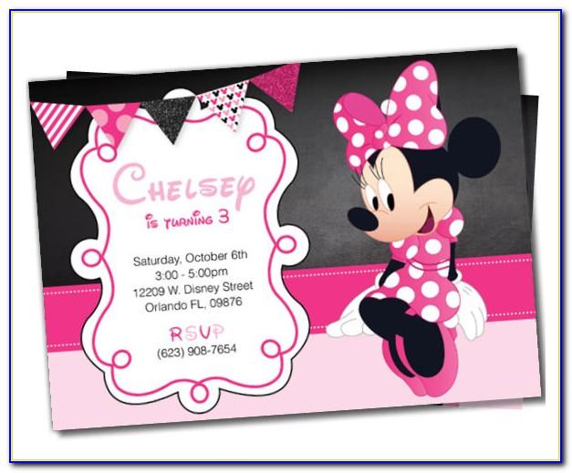 Minnie Mouse Birthday Party Invitation Templates