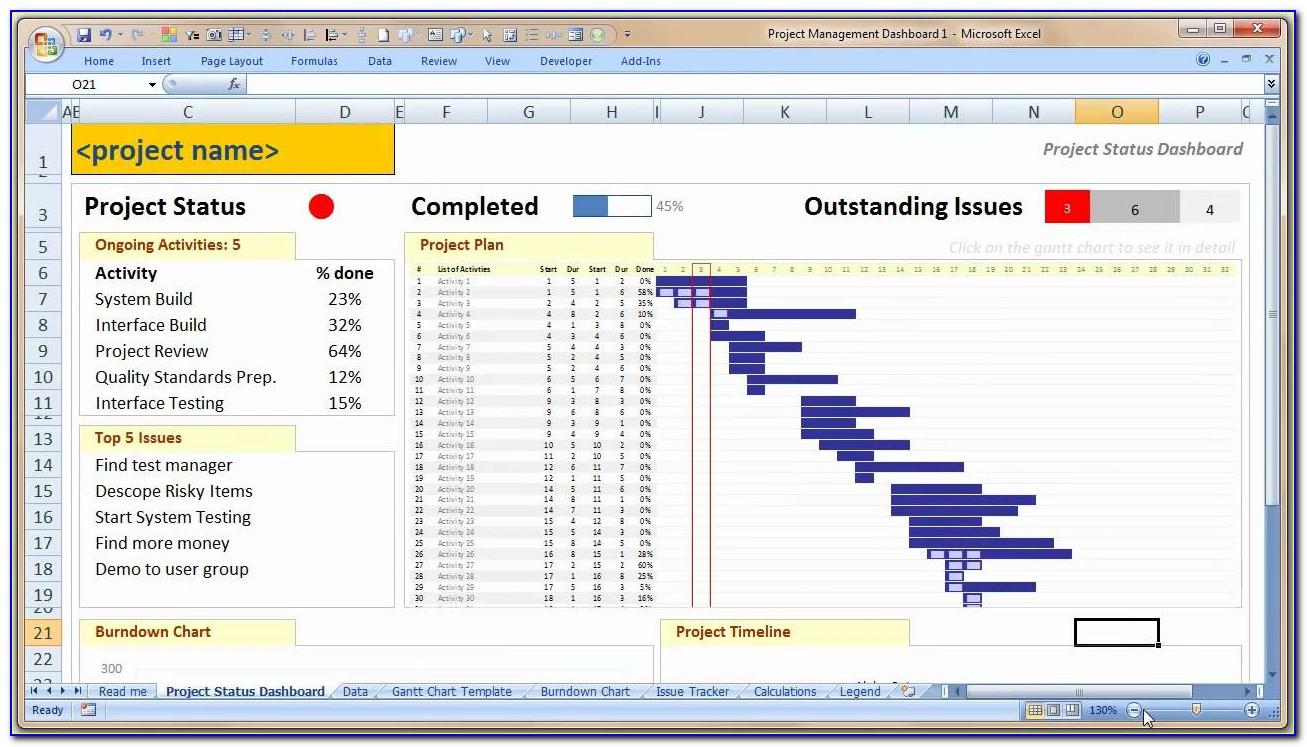 Ms Excel Project Plan Template