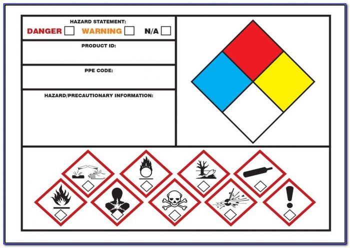 Osha Secondary Container Label Template