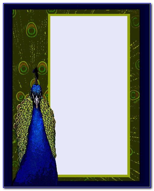 Peacock Invitations Template Free