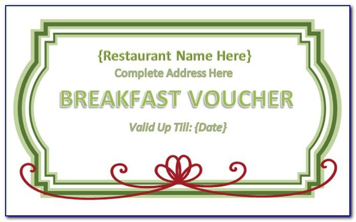 Printable Meal Ticket Template