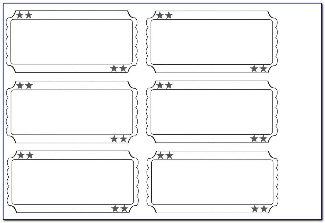 Prize Draw Ticket Template