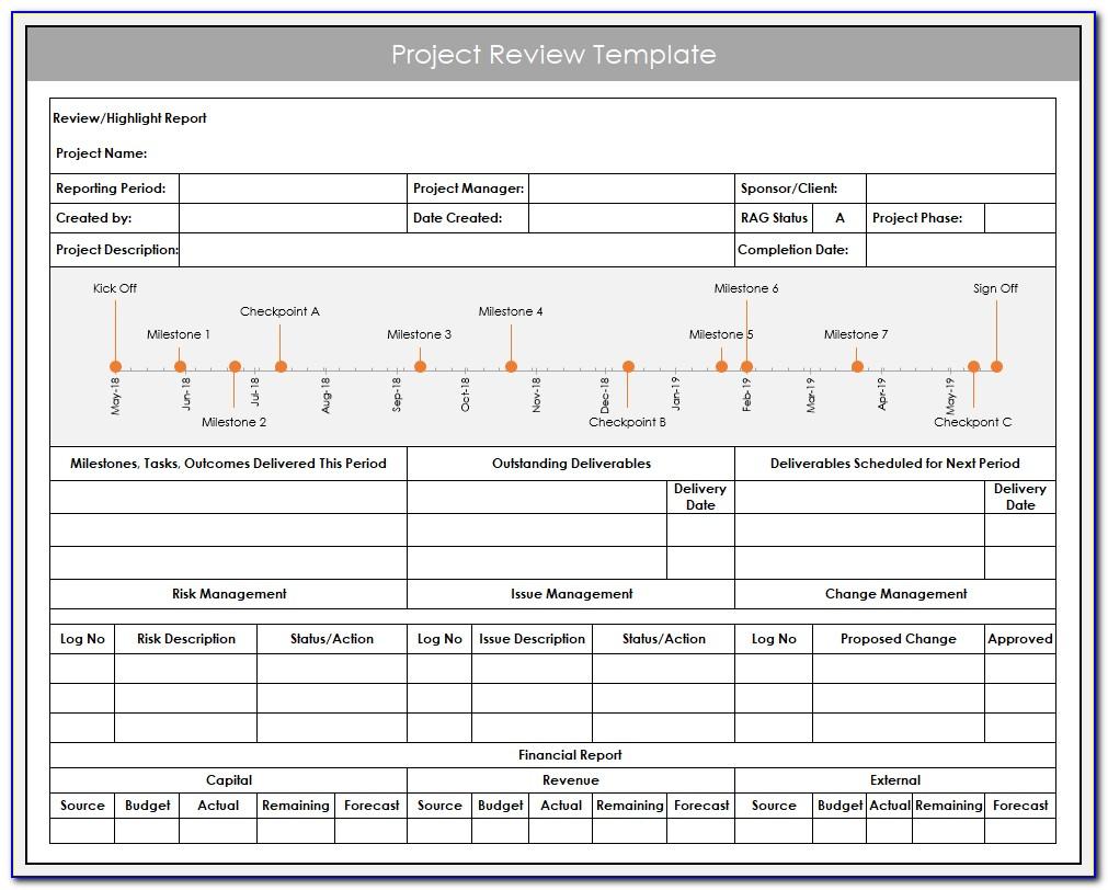 Project Management Excel Sheet Template