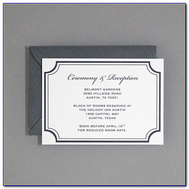 Reception Card Template Free Download