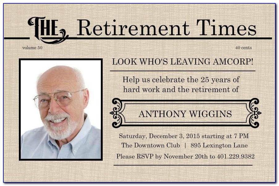 Retirement Invitation Templates For Word