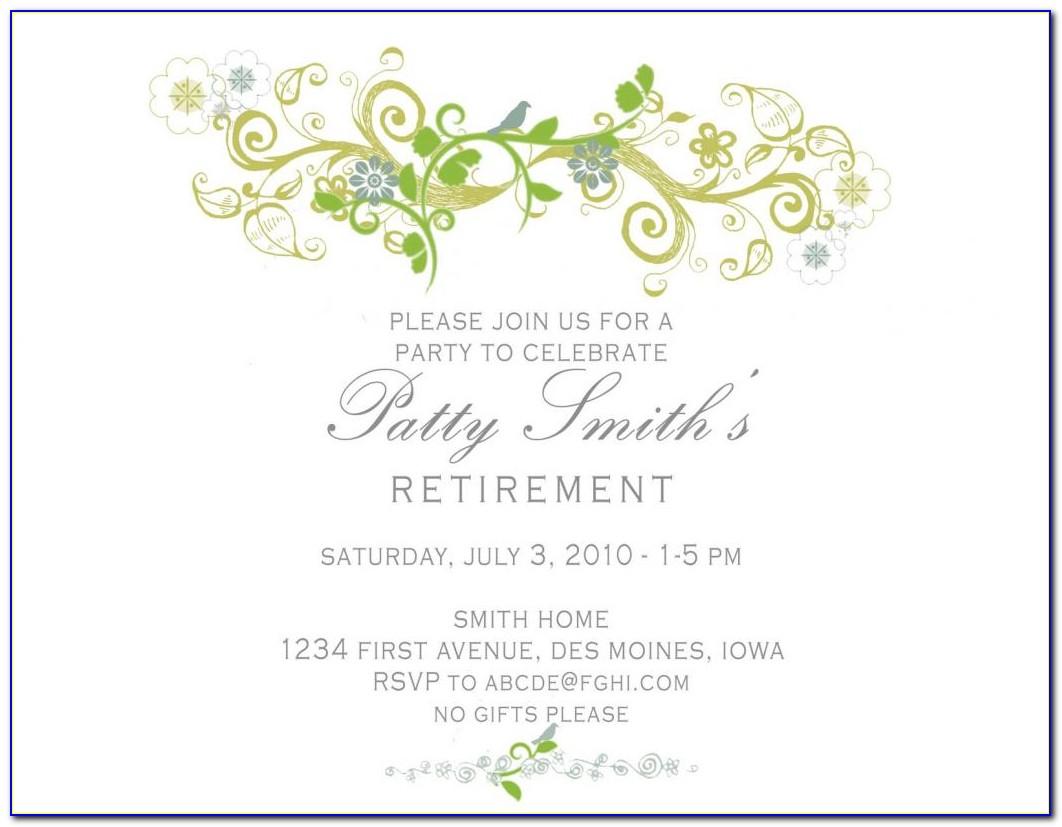 Retirement Party Invitations Templates Free