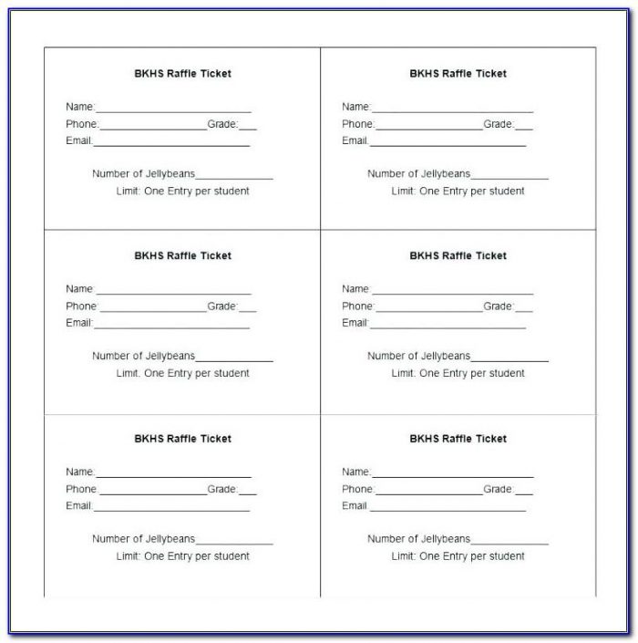 Sample Meal Ticket Template