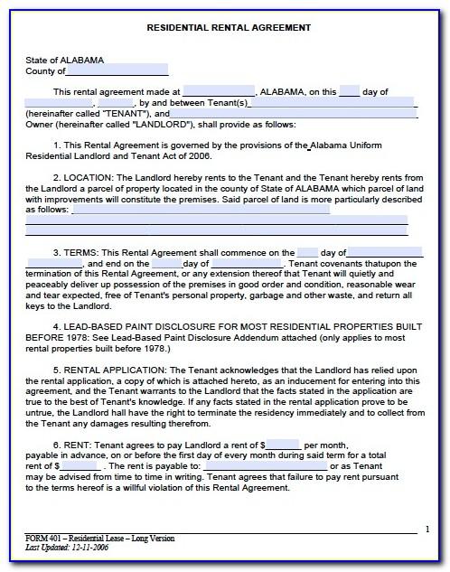 Sample Residential Lease Agreement Pdf